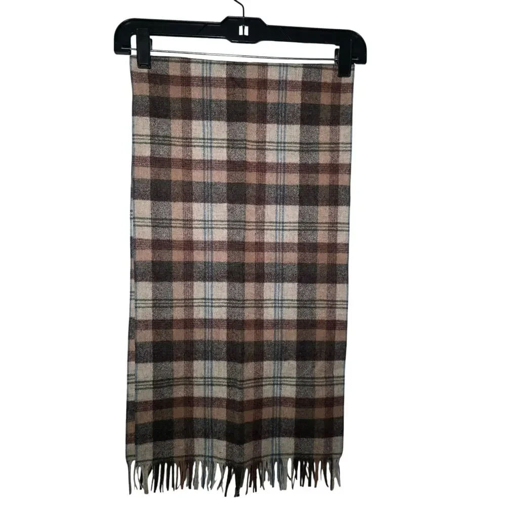 Lot of 3 Plaid Scarves Pendleton Wool + Plush Apparel Oversized Wrap